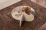Nordure Mesa de Café Travertino y Transparente, Vidrio Templado, 75x35x75 cm
